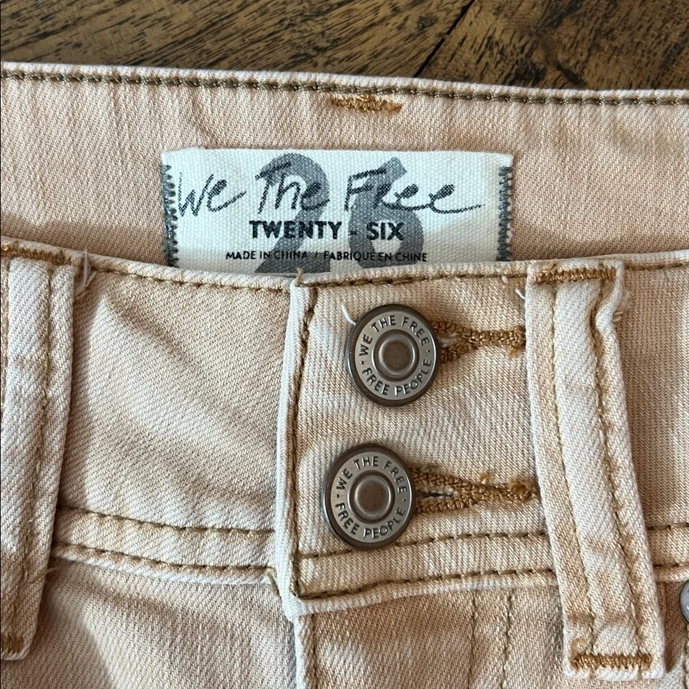 We The Free (Free People) High Rise Skinny Ankle Jeans, Stretch, Raw Edge sz 26 - Picture 3 of 8